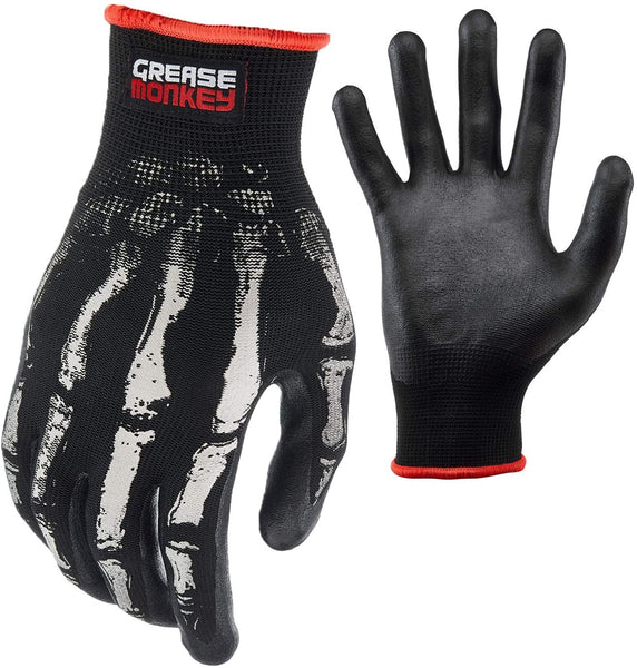 Grease Monkey 25277-26 Bones Foam Nitrile Glove, Large