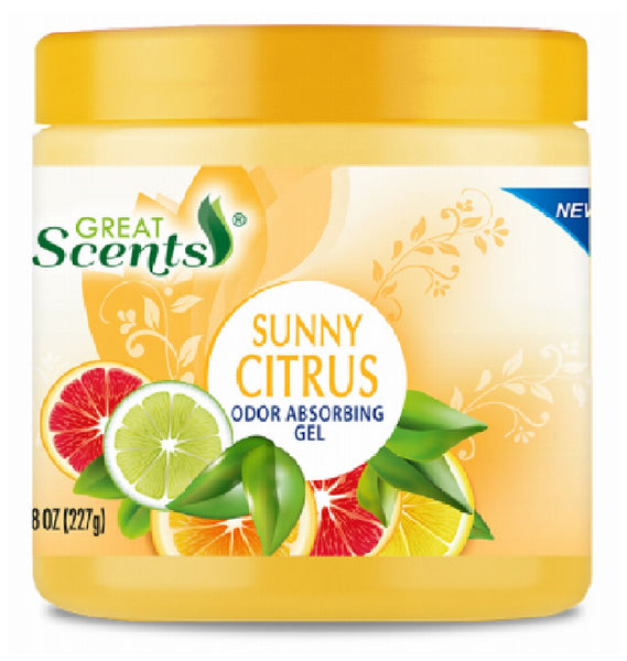 Great Scents 11933-12 Sunny Citrus Odor Absorbing Gel, 8 Oz