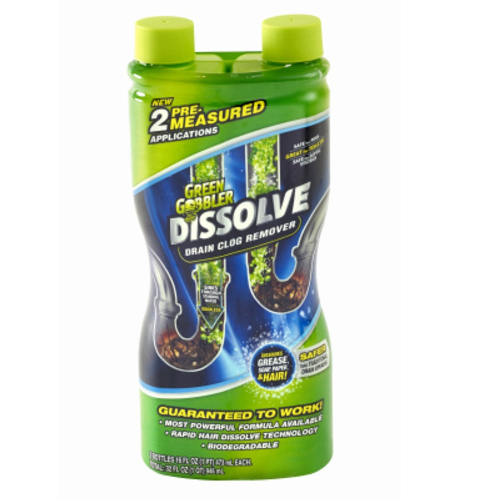 Green Gobbler G8615 Dissolve Liquid Drain Opener, 16 Oz