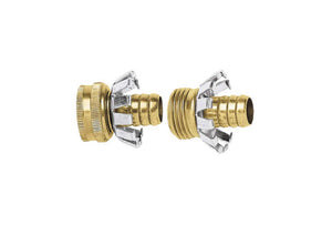 Green Thumb C12MFGT Male & Female Clincher Hose Repair Set, 1/2", Brass