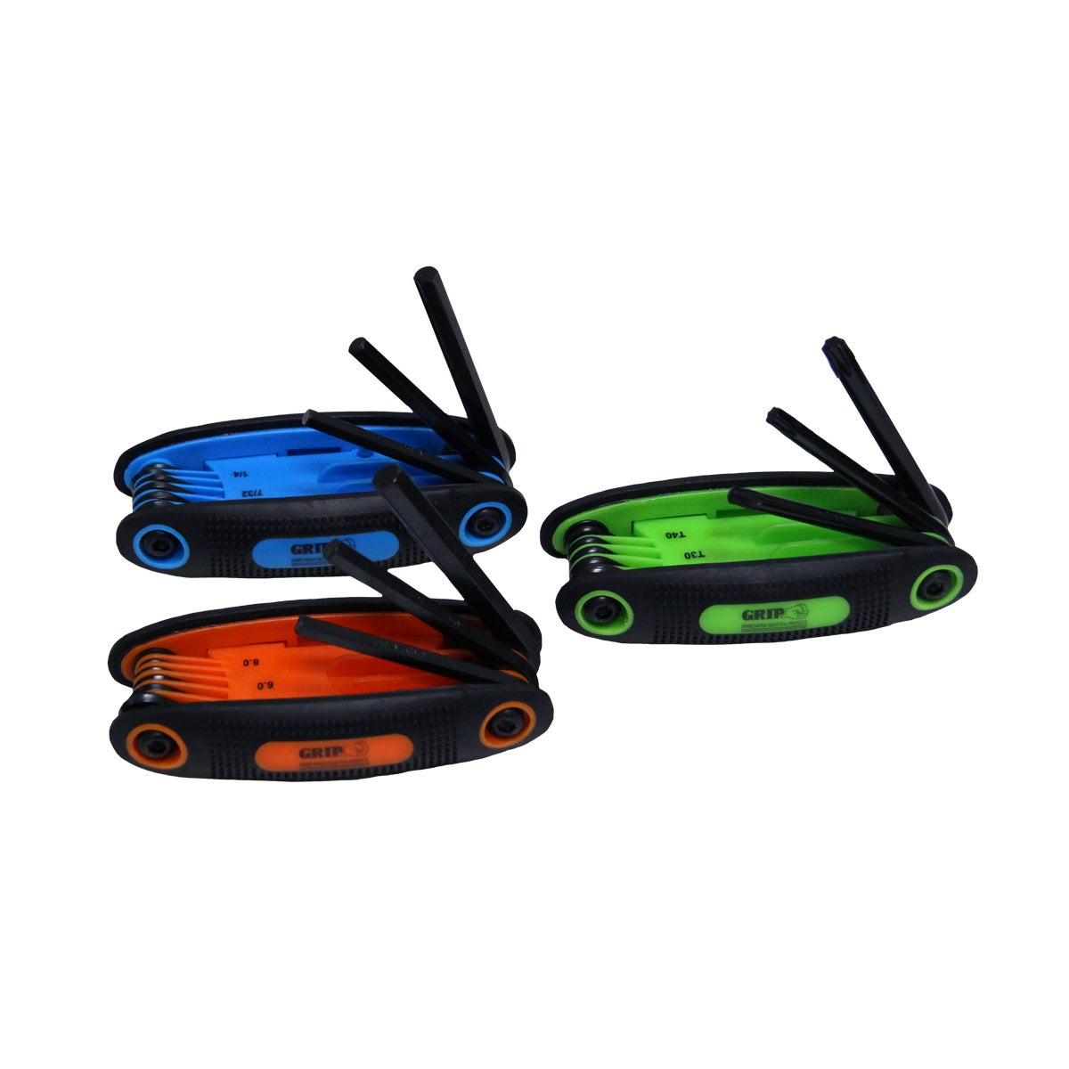 Grip On Tools 92208 Folding Hex Key Set, 3 Piece