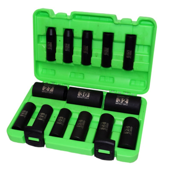 Grip On Tools 73560 Metric Deep Impact Socket Set, 15 Piece