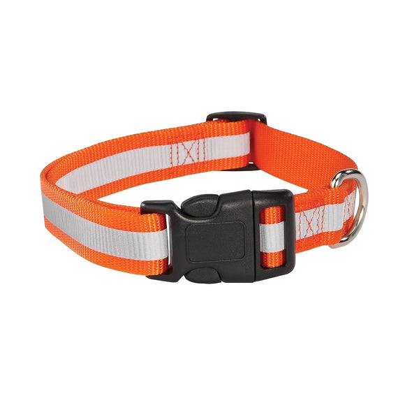 Guardian Gear ZA984 14 69 Reflective Dog Collar, 14 To 20 inch, Orange