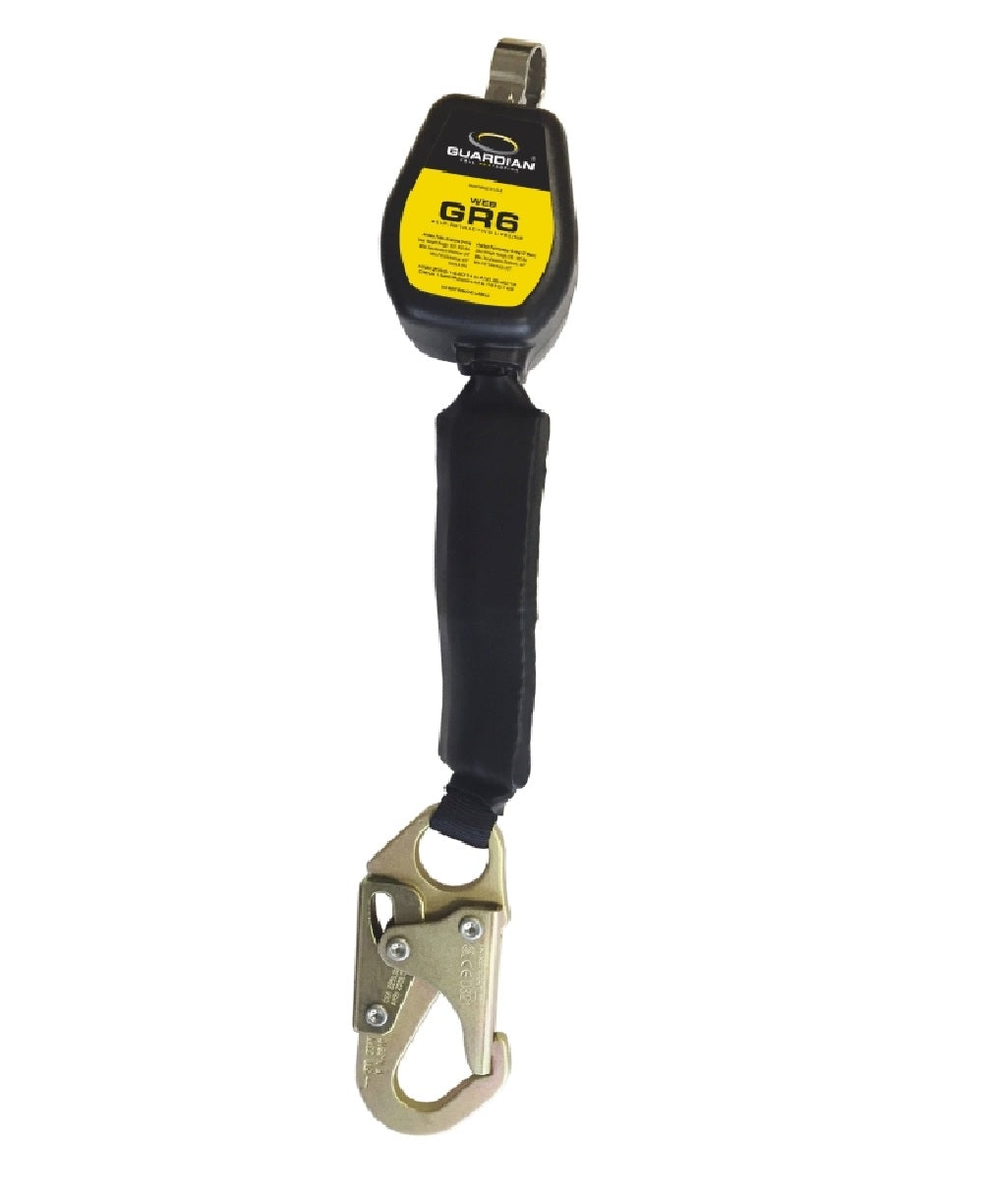 Guardian 32000 Self-Retracting Lifeline, Snap Harness Hook, Steel