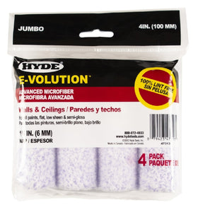 HYDE 47313 E-Volution Jumbo Mini Roller Cover, 1/4 inch Thick Nap, 4 inch L