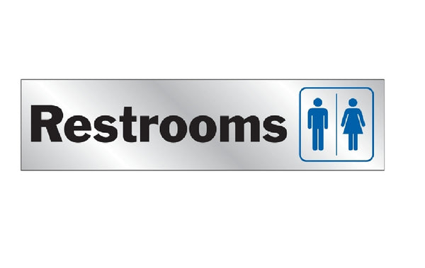 HY-KO 488 Restrooms Sign, Vinyl