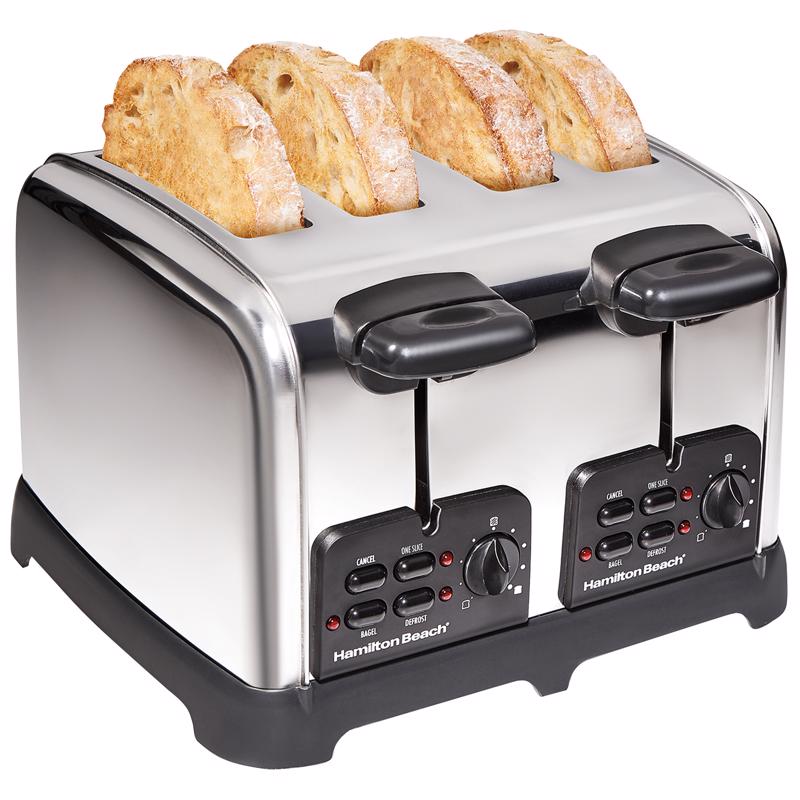 Hamilton Beach 24782 Classic 4 slot Toaster, Stainless Steel, 1560 W