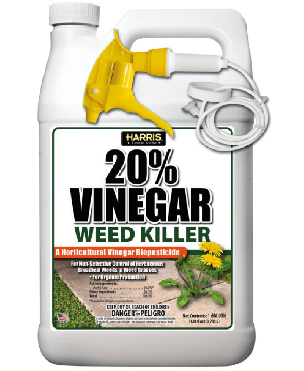 Harris VWEED-128 Vinegar Weed Killer, Clear, 128 Ounce