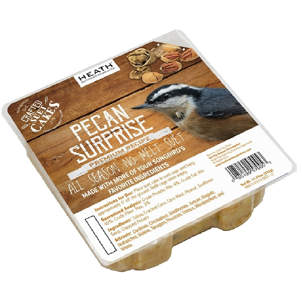 Heath DDC5-12 Crafted Suet Cake, Pecan Sunrise Flavor