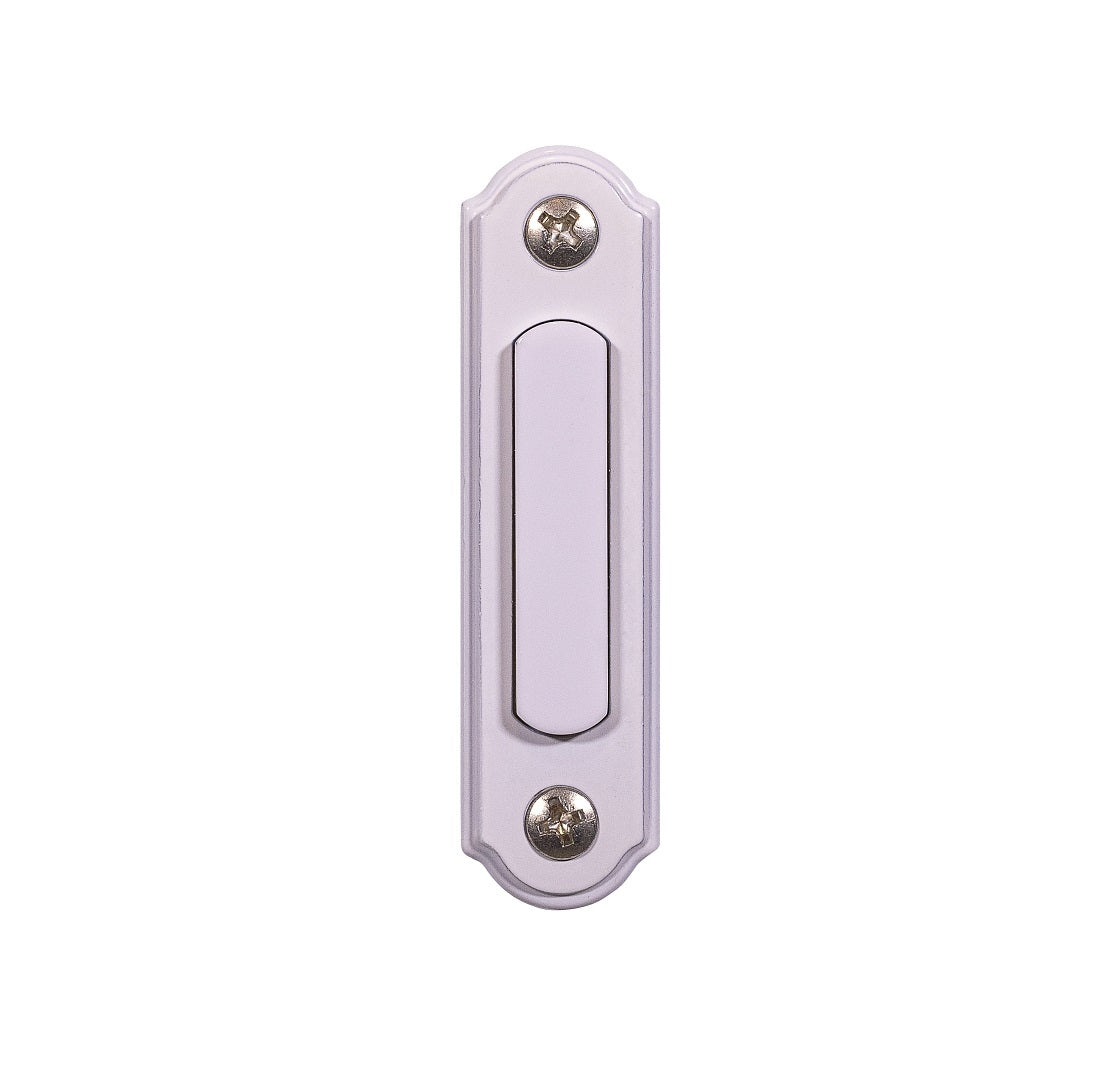 Heath Zenith SL-559-90 Pushbutton Doorbell, White