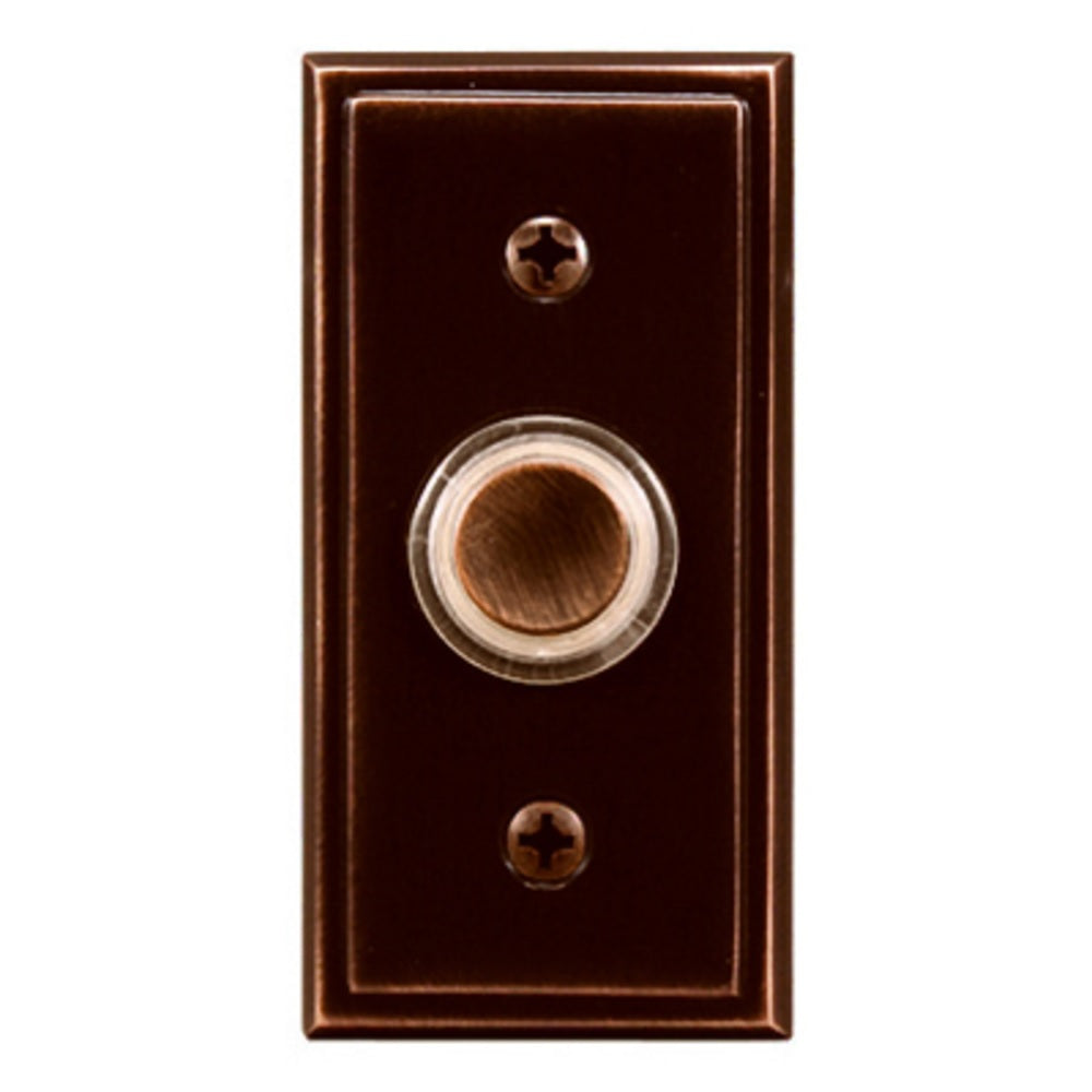 Heath Zenith SL-716-00 Wired Push Button, Oil Rubbed Bronze