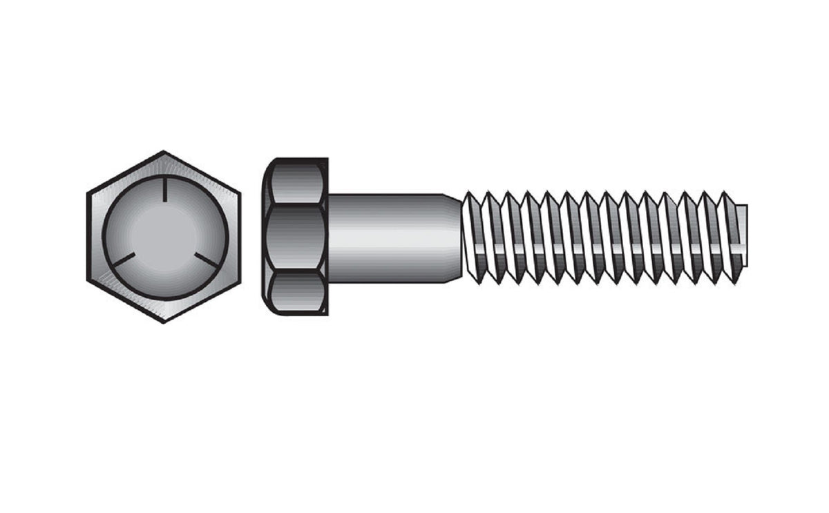 Hillman 200015 Hex Cap Screw, Grade 5, 1/4-20 x 1'', 100 Pack