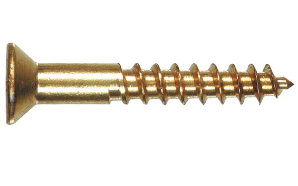 Hillman 258988 Phillips Brass Wood Screw, #8 x 1"