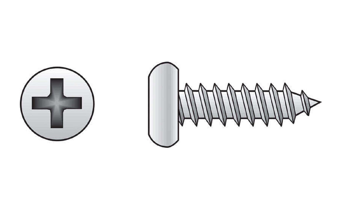 Hillman 80102 Phillips Zinc Sheet Metal Screw, #12 x 1.5", 100 Pack