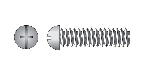 Hillman 90194 Slotted Round Head Machine Screw, 8-32 x 1.25"