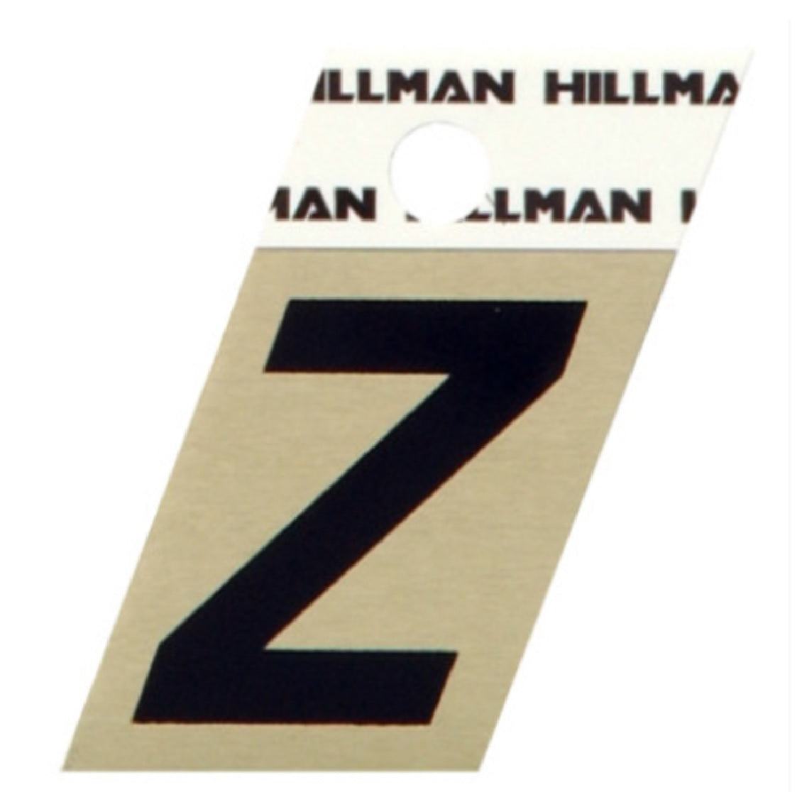 Hillman Fastaners 840544 Adhesive Angle-Cut Letter Z, Black and Gold