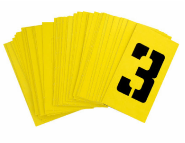 Hillman Fastaners 847027 Heavy Duty Stencil Kit, 3 Inch, Yellow