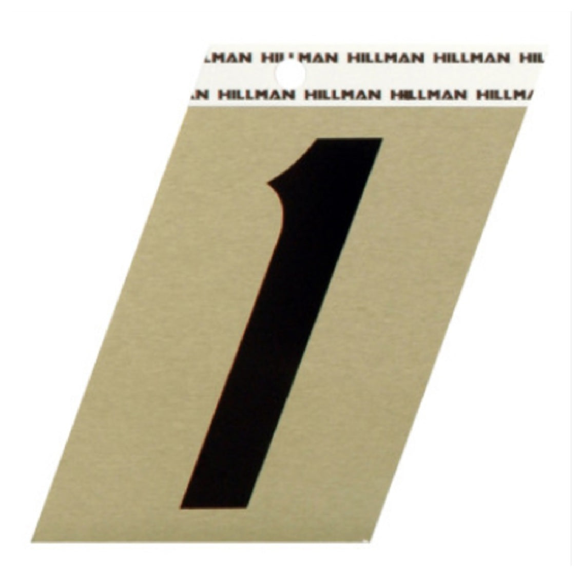 Hillman Fastaners 840554 Reflective Metal Self-Adhesive Number 1, Black