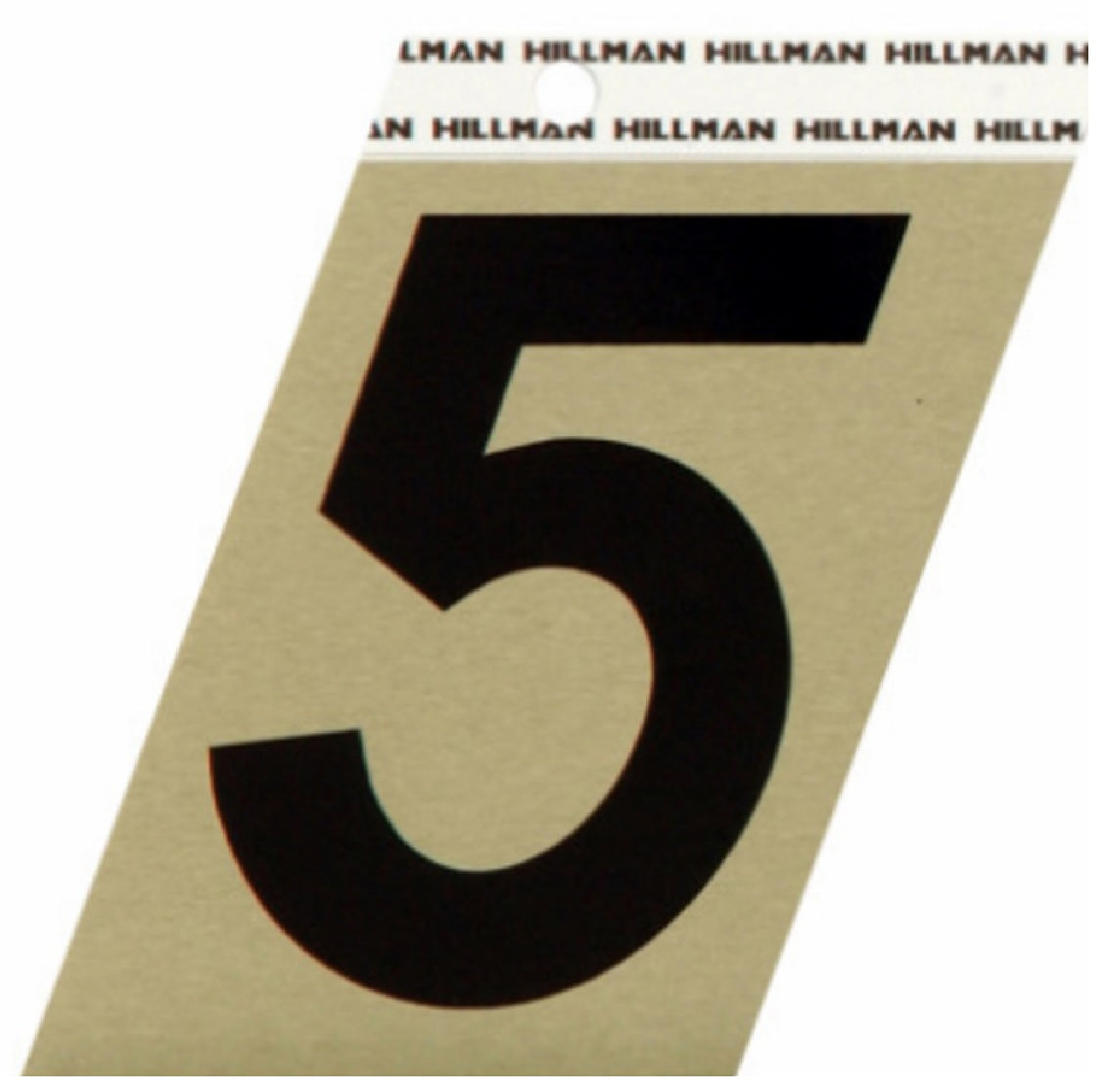 Hillman Fastaners 840562 Reflective Metal Self-Adhesive Number 5, Black