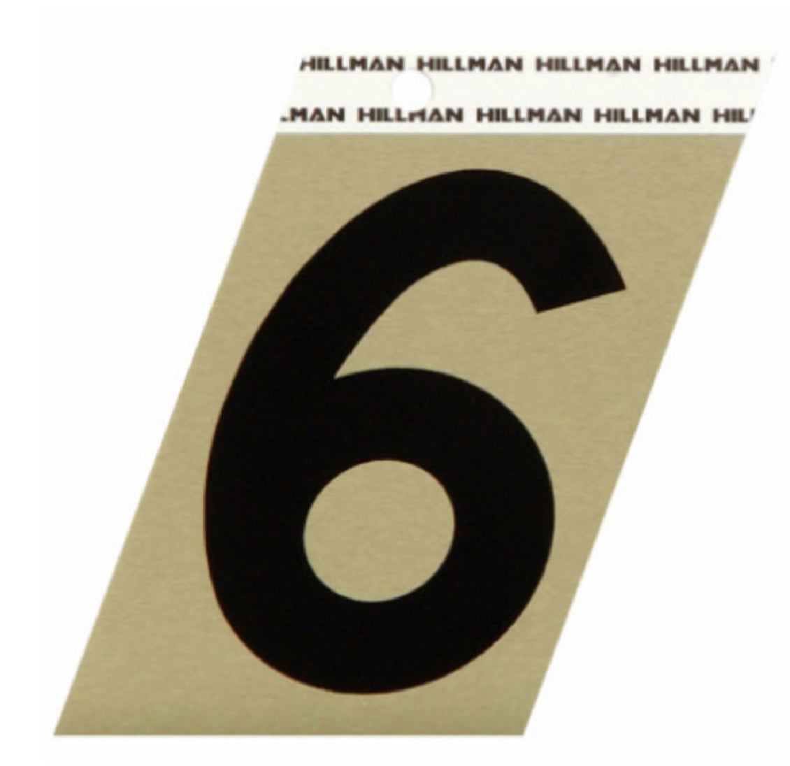 Hillman Fastaners 840564 Reflective Metal Self-Adhesive Number 6, Black