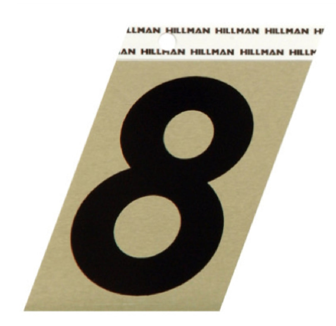 Hillman Fastaners 840568 Reflective Metal Self-Adhesive Number 8, Black