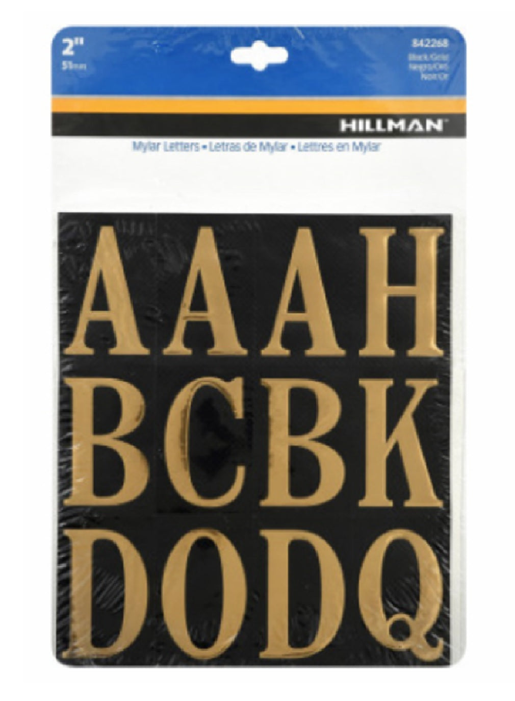 Hillman Fastaners 842268 Reflective Self-Adhesive Letter Set, Gold
