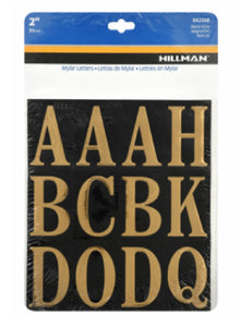 Hillman Fastaners 842268 Reflective Self-Adhesive Letter Set, Gold