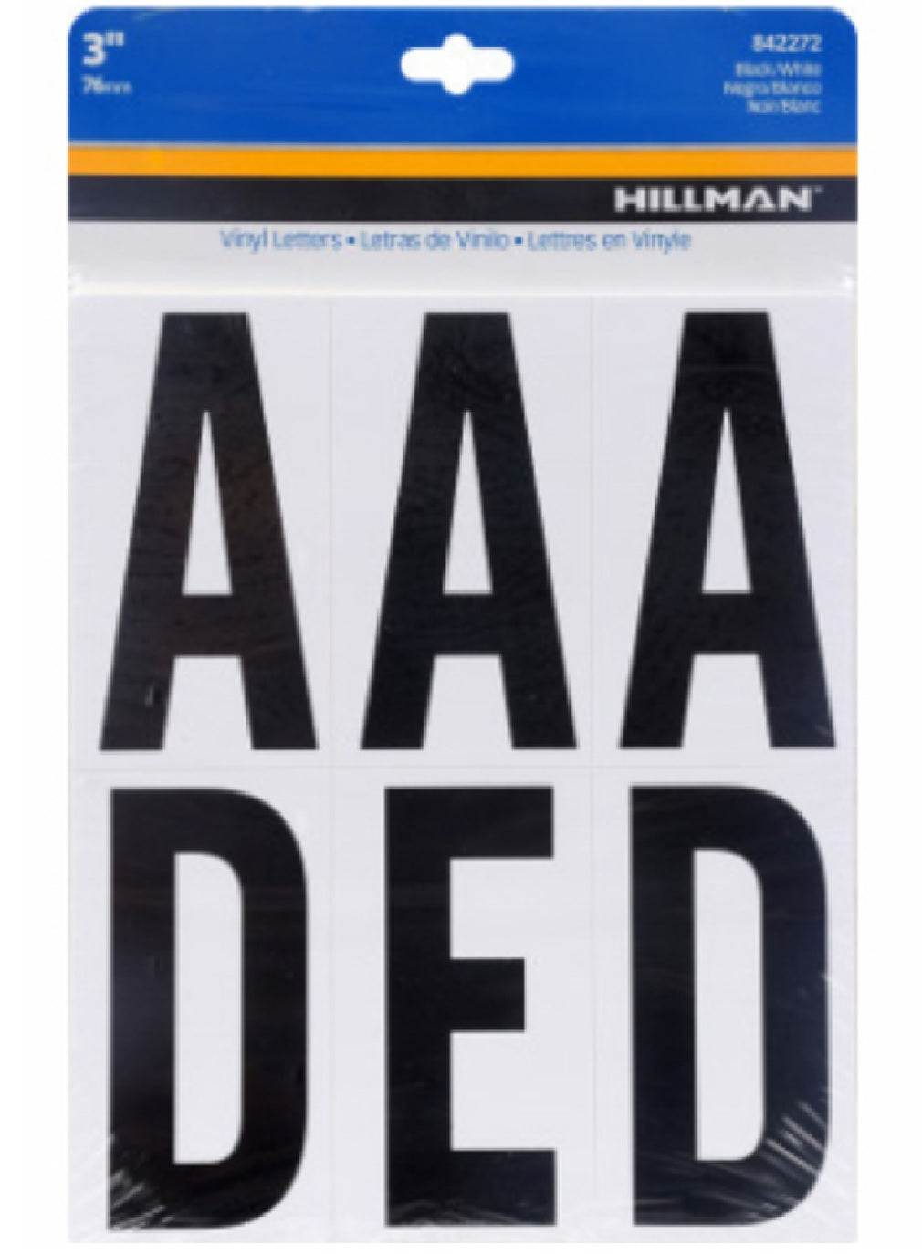 Hillman Fastaners 842272 Self-Adhesive Reflective Letter Set, Black