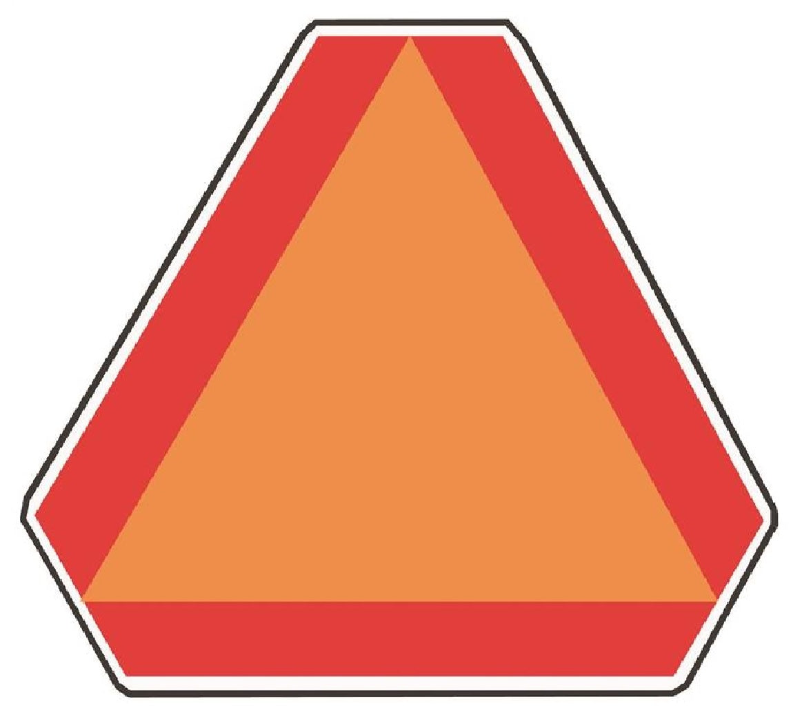 Hillman Fastaners 840628 Slow Moving Vehicle Aluminum Emblem, 19 Inch x 15 Inch