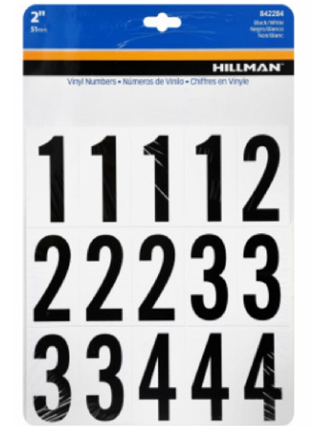 Hillman Fastaners 842284 Vinyl Self-Adhesive Number Set, Black