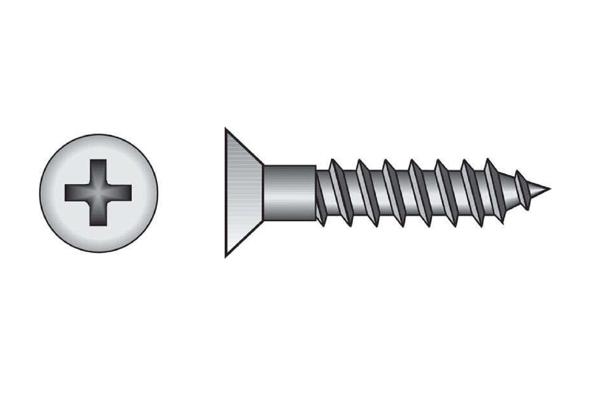 Hillman Fasteners 40132 Phillips Zinc Wood Screw, #10 x 1-3/4"