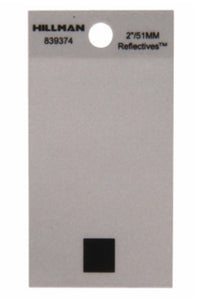 Hillman Fasteners 839374 Adhesive Period Black and Silver Reflective, 2 Inch