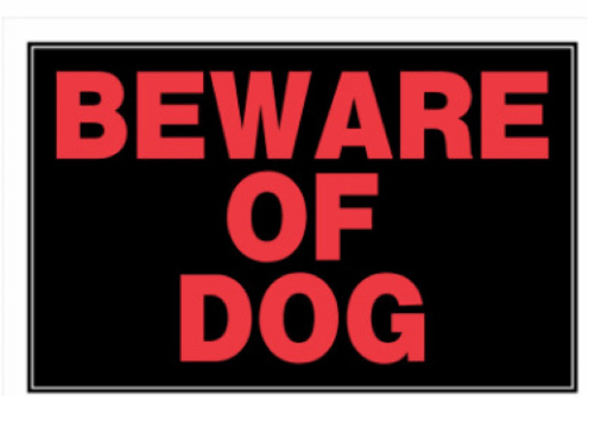Hillman Fasteners 839924 Beware Of Dog Sign, Black and Red