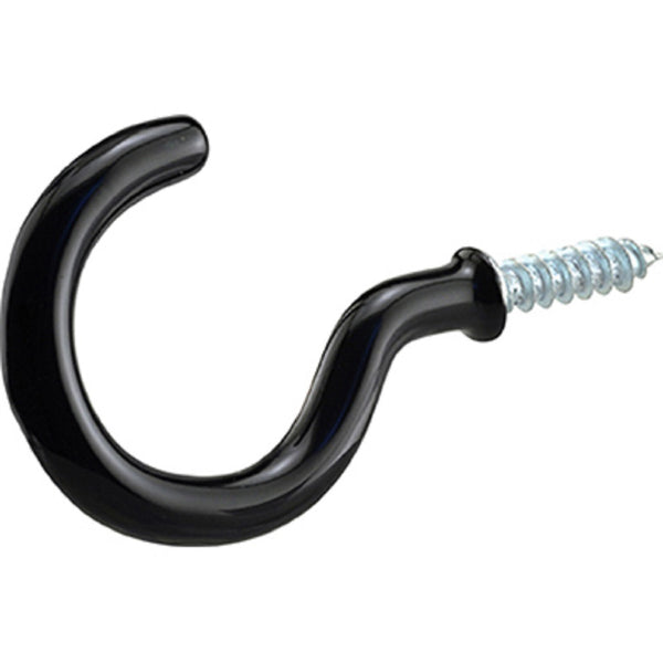 Hillman Fasteners 121025 Black Cup Hooks, 4 Pack