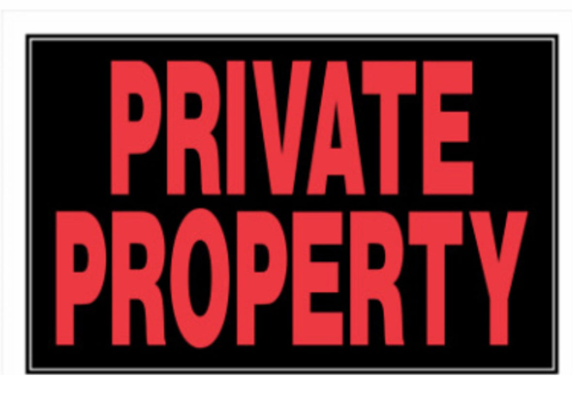 Hillman Fasteners 839908 Black and Red Private Property Sign, 8 Inch x 12 Inch