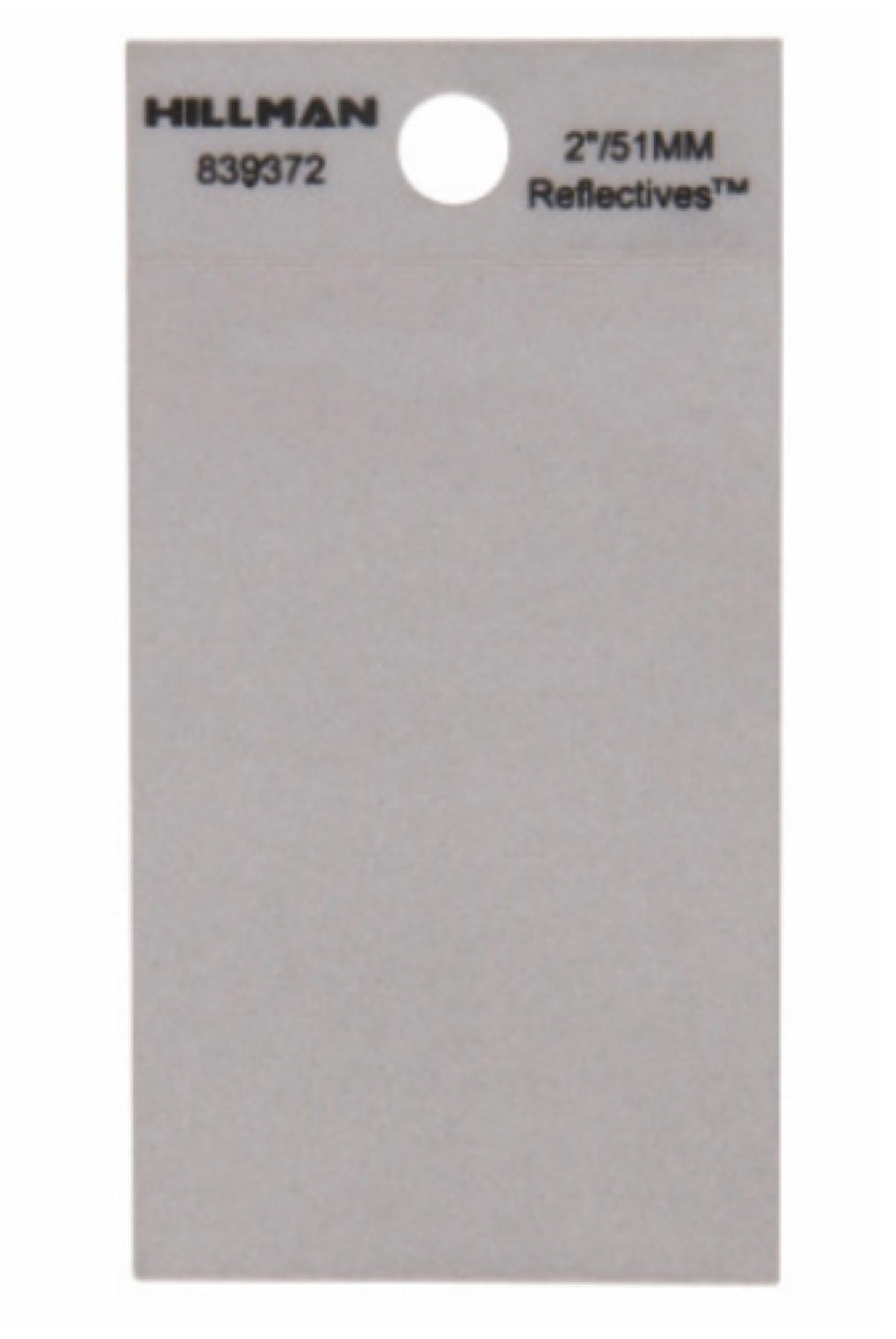 Hillman Fasteners 839372 Blank Adhesive Black and Silver Reflective, 2 Inch