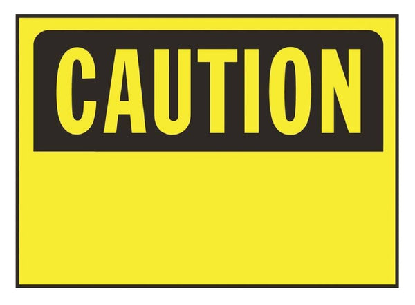 Hillman Fasteners 842066 Caution Blank Sign, Yellow