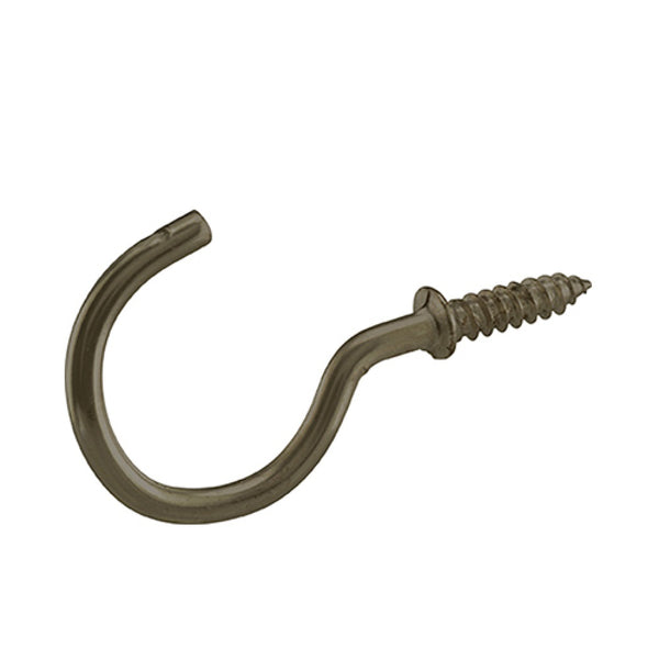 Hillman Fasteners 121023 Cup Hook, 1-1/4", Antique Brass