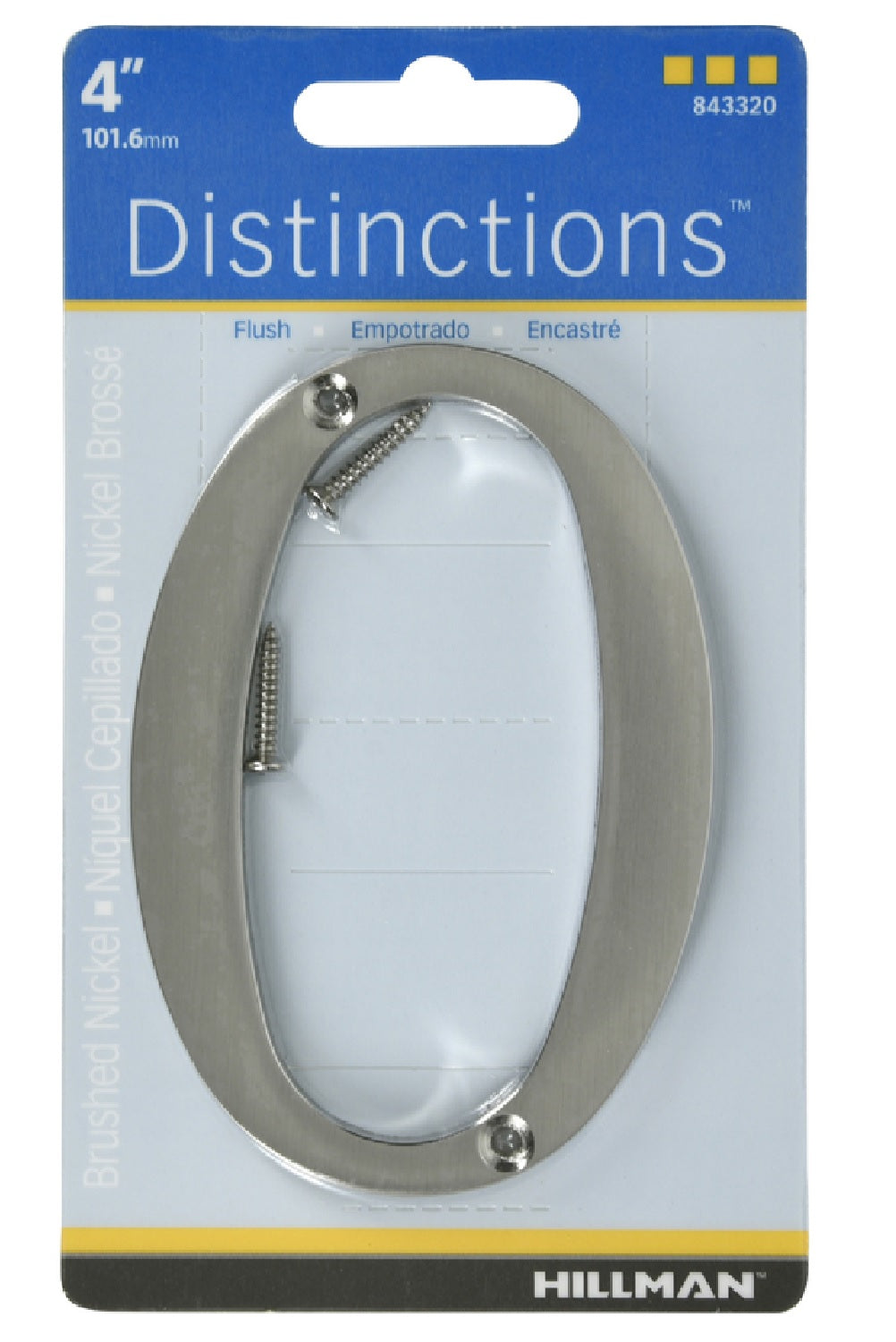 Hillman Fasteners 843320 Distinctions House Number 0, 4 Inch