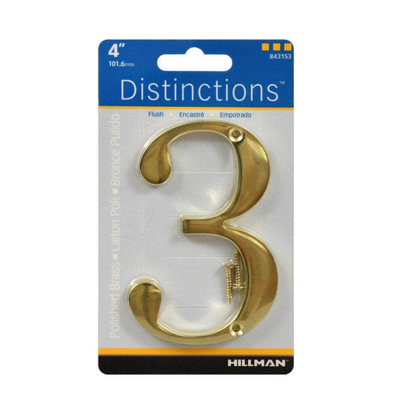 Hillman Fasteners 843153 Distinctions House Number 3, 4 Inch