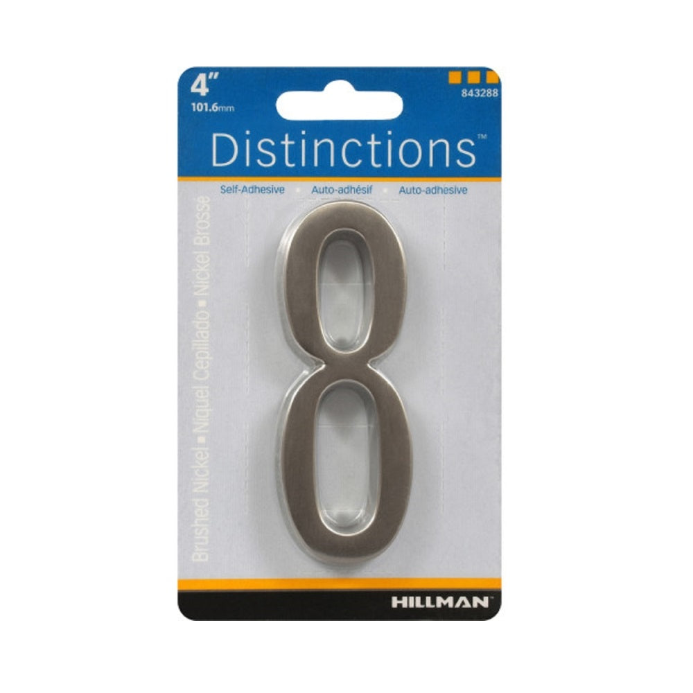 Hillman Fasteners 843288 Distinctions Self-Adhesive Number 8, 4 Inch