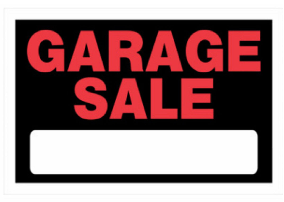 Hillman Fasteners 839946 Garage Sale Sign, Black and Red