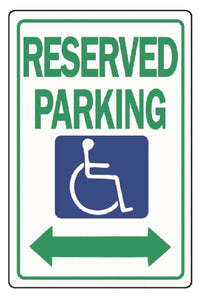 Hillman Fasteners 842188 Handicapped Parking Sign, 15 Inch x 19 Inch