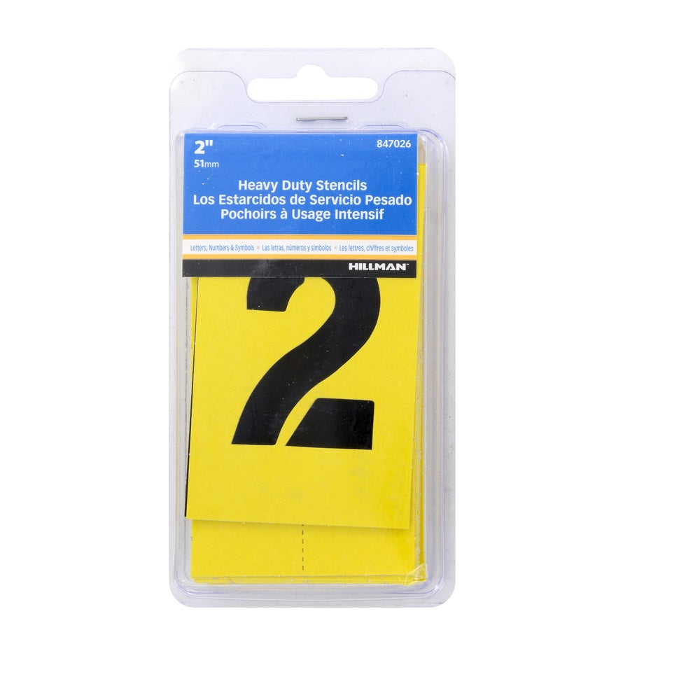 Hillman Fasteners 847026 Letter & Number Stencil Kit, 2 Inch