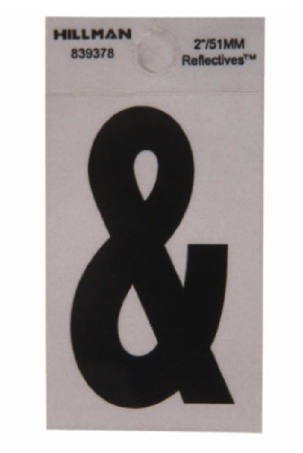 Hillman Fasteners 839378 Mylar Adhesive Reflective Vinyl Ampersand Sign, 2 Inch