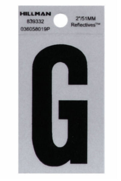 Hillman Fasteners 839332 Mylar Adhesive Reflective Vinyl Letter G, 2 Inch