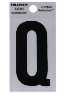 Hillman Fasteners 839352 Mylar Adhesive Reflective Vinyl Letter Q, 2 Inch