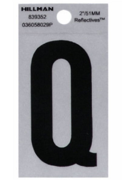 Hillman Fasteners 839352 Mylar Adhesive Reflective Vinyl Letter Q, 2 Inch