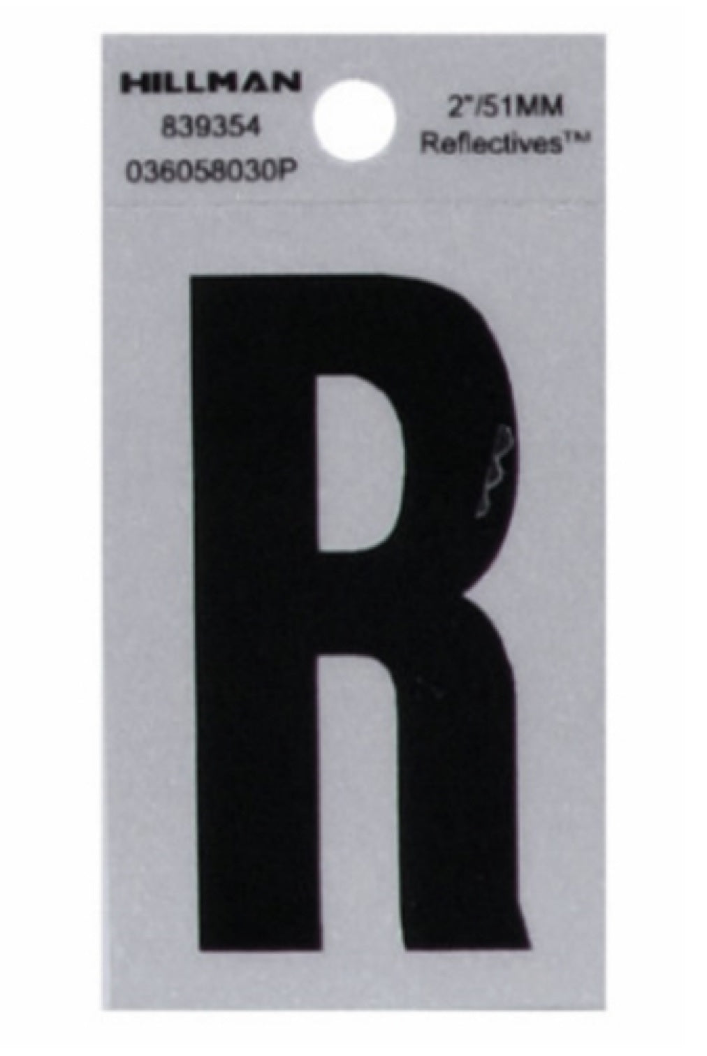 Hillman Fasteners 839354 Mylar Adhesive Reflective Vinyl Letter R, 2 Inch