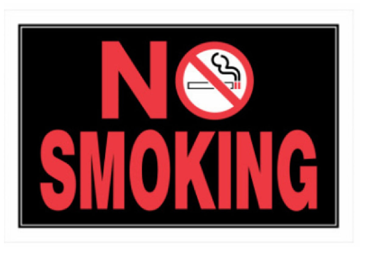 Hillman Fasteners 839896 No Smoking Sign, 8 Inch x 12 Inch